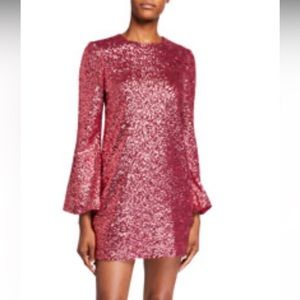 Jill Jill Stuart Sequin Flare-Sleeve Mini Tunic Dress